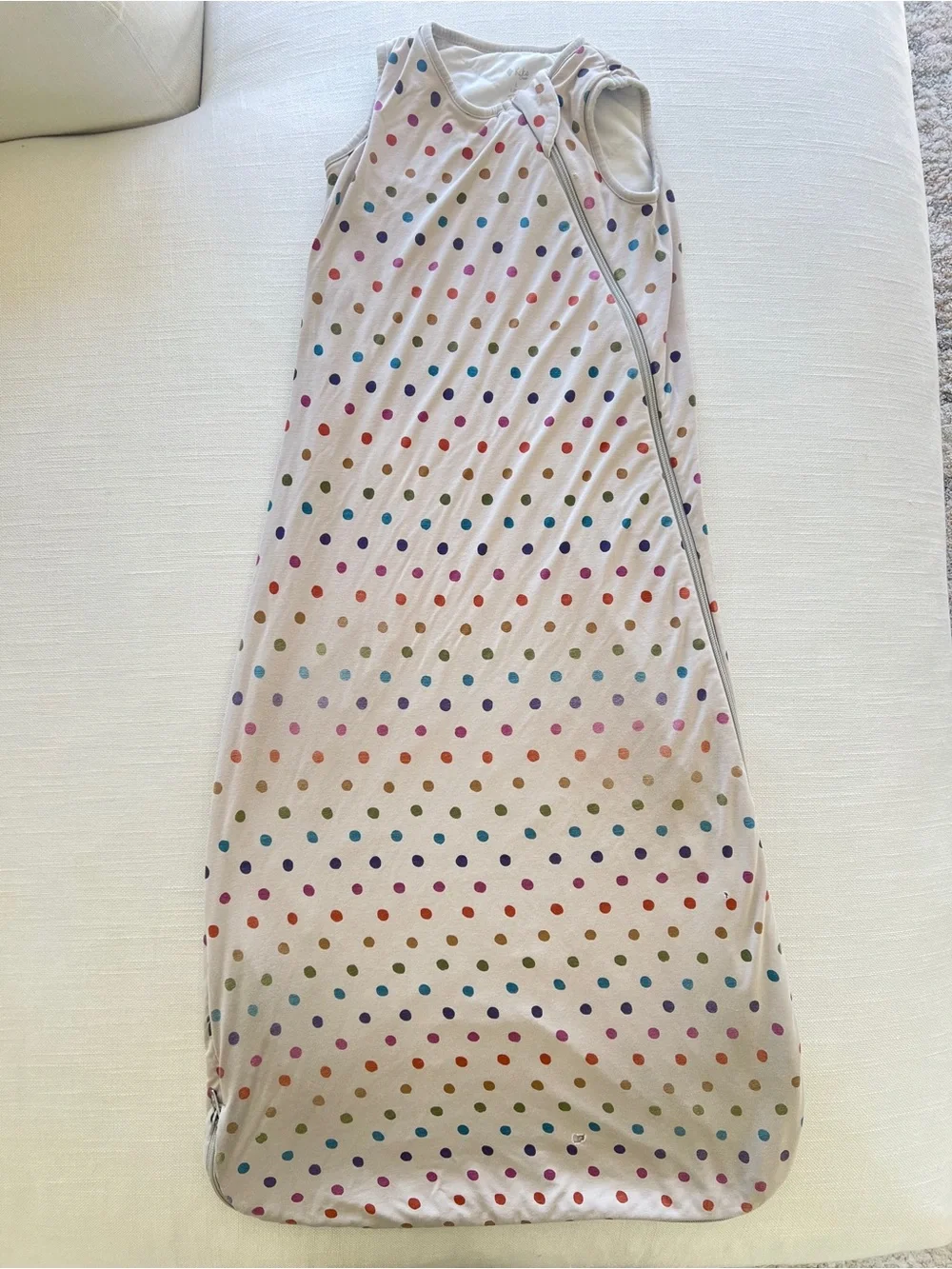 KYTE BABY Sleep Bag Sack Oat Beige Neutral Multicolor Polka Dot Large 1.0 TOG